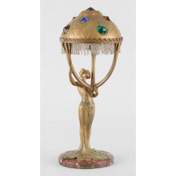 French Art Nouveau Table Lamp, L.C. Edouard ALLIOT