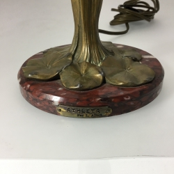 French Art Nouveau Table Lamp "Athleta", L.C. Edouard ALLIOT
