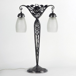 Grande Lampe de Table Art Déco Française, MULLER FRÈRES