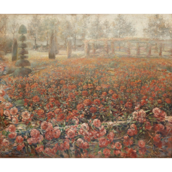 Clémence HANAPPE (1869-1955), Roses in the park