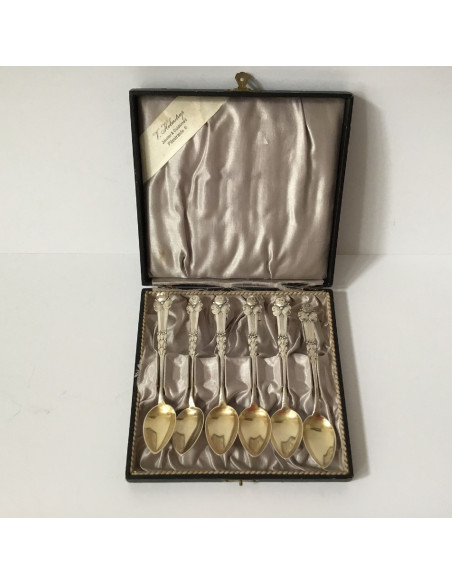 cuilleres-a-moka-art-nouveau-en-argent-danemark