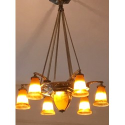 Art Déco Ceiling Lamp, MULLER FRÈRES