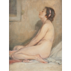 Jean Léon Henri GOUWELOOS (1868 - 1943), Seated nude