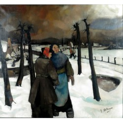 Joris DE BRUYNE (1896-1965), Paysage enneigé, 1932