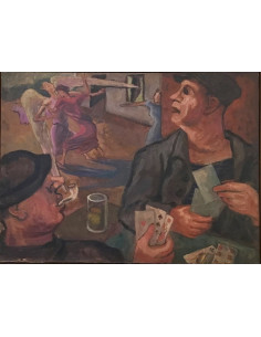Pierre-Louis FLOUQUET (1900-1967), "Jacob et l'ange"