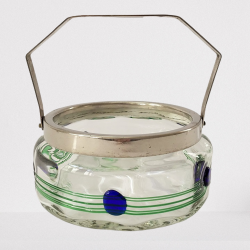 Art Nouveau Glas Bowl HARKA, von Poschinger