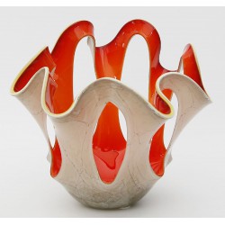 Fazzoletto glass vase, Murano