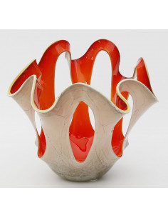 Fazzoletto glass vase, Murano