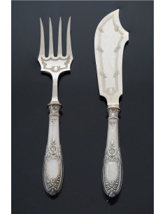 Fish serving cutlery Louis XVI style, Belgium