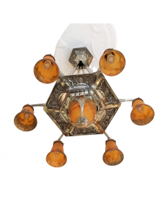 Art Déco Ceiling Lamp, MULLER FRÈRES
