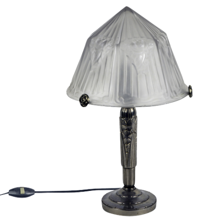 Lampe de table "Champignon" d'époque Art Déco