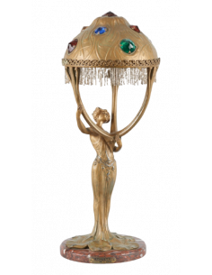 Lampe à poser Française d'Art Nouveau, L.C. Edouard ALLIOT
