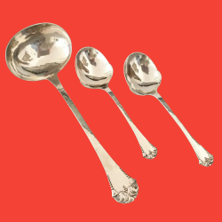 Silver Art Déco Serving Cutlery, Denmark