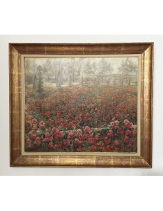 Clémence HANAPPE (1869-1955) Rosen im Park