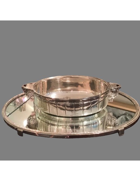 Art Déco Jardinière on Tray, Saglier Frères, Paris 1925