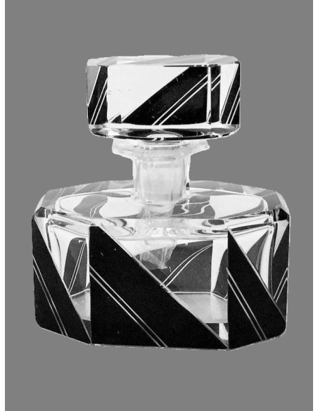 PERFUME BOTTLE - ART DÉCO - CRYSTAL - BOHEMIA