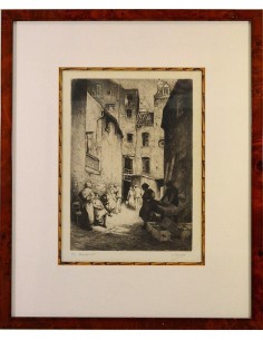 Kurt Peiser Original Etching "Straatjesvolk" 2