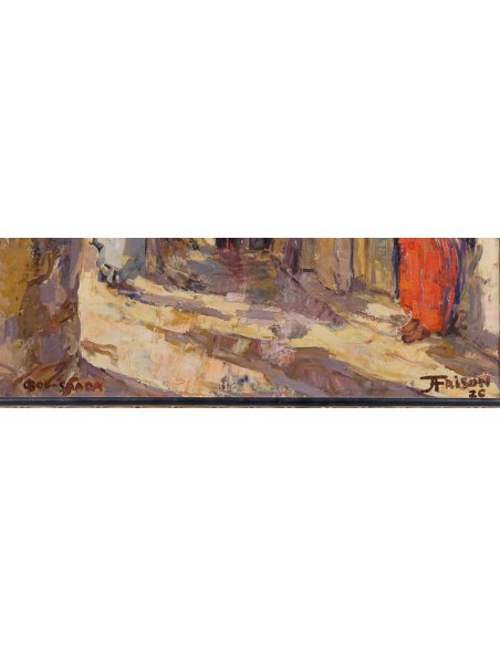 Jehan Frison Gemälde Bou Saada 1926, Signatur