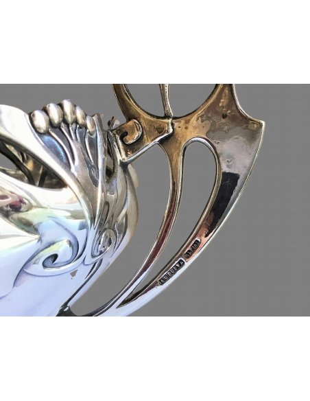 Dufva stamp on the handle of the Swedish Art Nouveau bowl, Stockholm