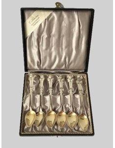 Sechs Silberne Jugendstil Mokkalöffel von Holmstrup (Juwelier und Goldschmied), Kopenhagen. 2