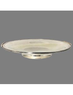 Art Déco Silberschale Wolfers Frères mit Perlmuster mit Wolfers Punze, Mod. J 293, 1920-1949.