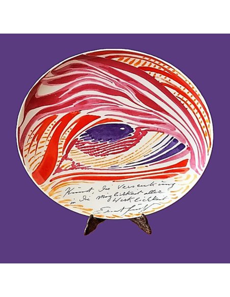 Rosenthal Künstlerteller Nr. 17 von Ernst Fuchs – limitierte Edition aus Porzellan, signiert und beschriftet