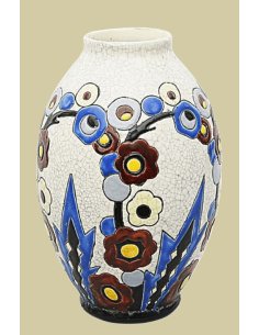 Art Déco Charles Catteau Vase, Boch Frères Kéramis