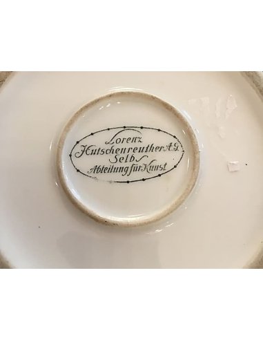 Vase à couvercle avec peinture d'anémone vers 1920, marque de porcelaine Hutschenreuther Selb Département des Arts