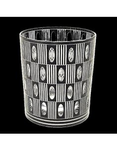 Bechergals von Lobmeyr, Glasmanufaktur Wien,  nach Trinkservice Schwarzbronzit Var. F von Josef Hoffmann von 1910/1911
