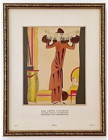 Styl, journal de mode berlinois, 1922, feuille 4 intitulée « Le Voile Vert »
