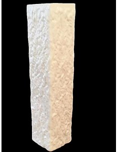 Vase Op Art Ingrid Glas Bark Glass blanc et carré