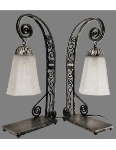 Lampes de Table Art Déco, MULLER FRÈRES