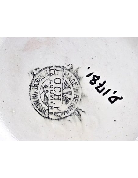 Bodenmarke Boch Frères La Louvière mit Modellnummer D.1781 auf Vase Art Déco
