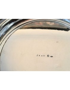 bol Art Déco en argent Wolfers Frères à motif de perles poinçoné Wolfers, A800 et numéro modèle J 293 2