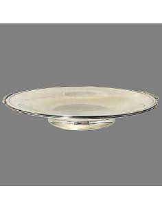 Art Deco silver bowl Wolfers Frères with pearl pattern, hallmarked Wolfers, A 800 et numbered  J 293