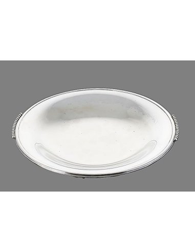 bol Art Déco en argent Wolfers Frères à motif de perles poinçoné Wolfers, A800 et numéro modèle J 293