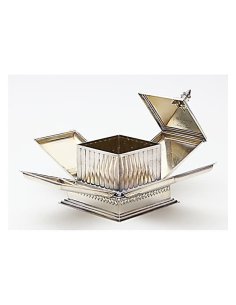 Silver-plated cigarette case by Cohr & Company, Denmark, ATLA line circa 1930, in the style of Danish Functionalism 2