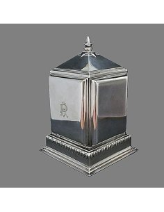 Versilberte Zigarettendose von Cohr & Company, Dänemark, ATLA-Linie um 1930, im Stil des dänischen Funktionalismus