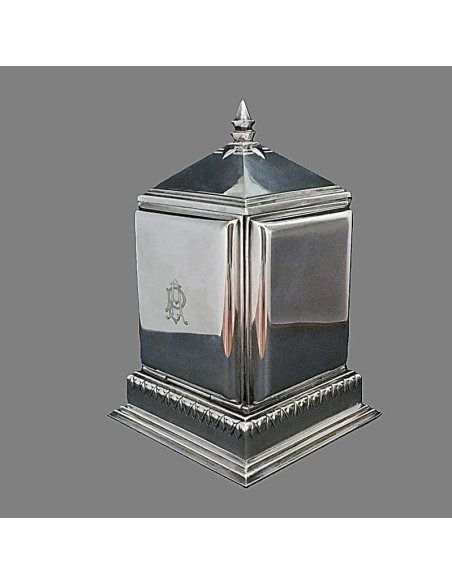 Silver-plated cigarette case by Cohr & Company, Denmark, ATLA line circa 1930, in the style of Danish Functionalism