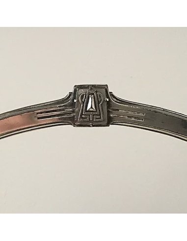 Art Nouveau silver-plated serving basket, probably WMF circa 1910. Handle with monogram.