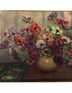 Hubert Glansdorff - Nature Morte aux fleurs 1939 - ART FLAGEY