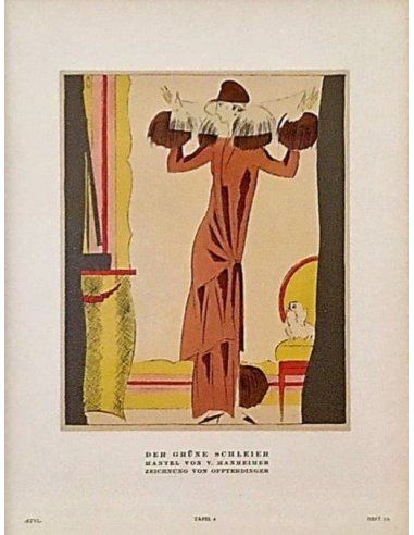 Styl, journal de mode berlinois, 1922, feuille 4 intitulée « Le Voile Vert »