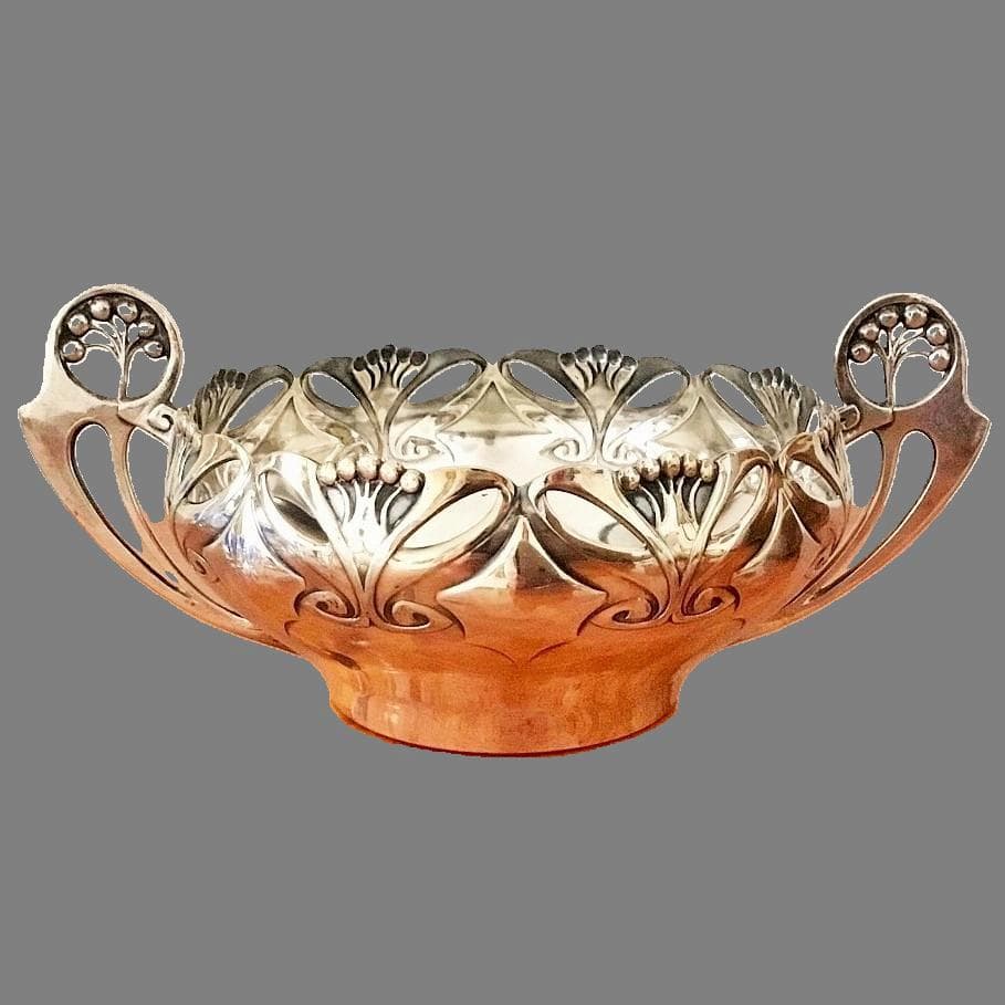 schwedische jugendstil schale versilbert von dufva