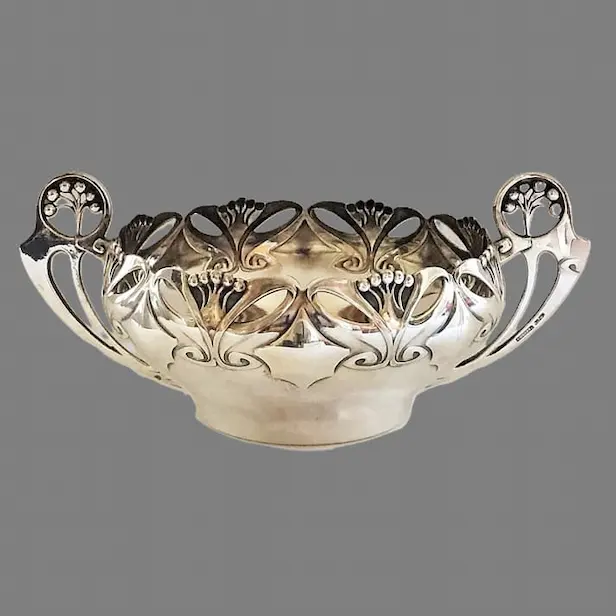 Silberschale Jugendstil Axel Dufva Stockholm